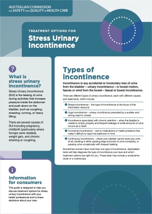 Treatment options for Stress Urinary Incontinence